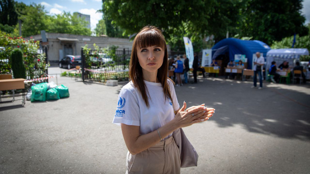 Viktoria Tiutiunnyk, trabaja en Ucrania para la Agencia de las Naciones Unidas para los Refugiados (ACNUR).